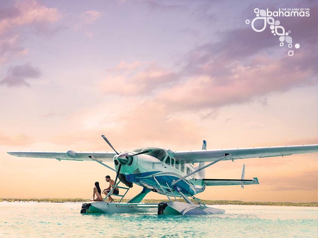 Saltando de isla en isla hacia las Out Islands en hidroavión.